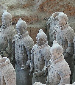 Alt Text--Terracotta warriors in armour